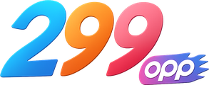 299 app এর গোলাপি নীল লোগো
